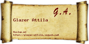 Glazer Attila névjegykártya